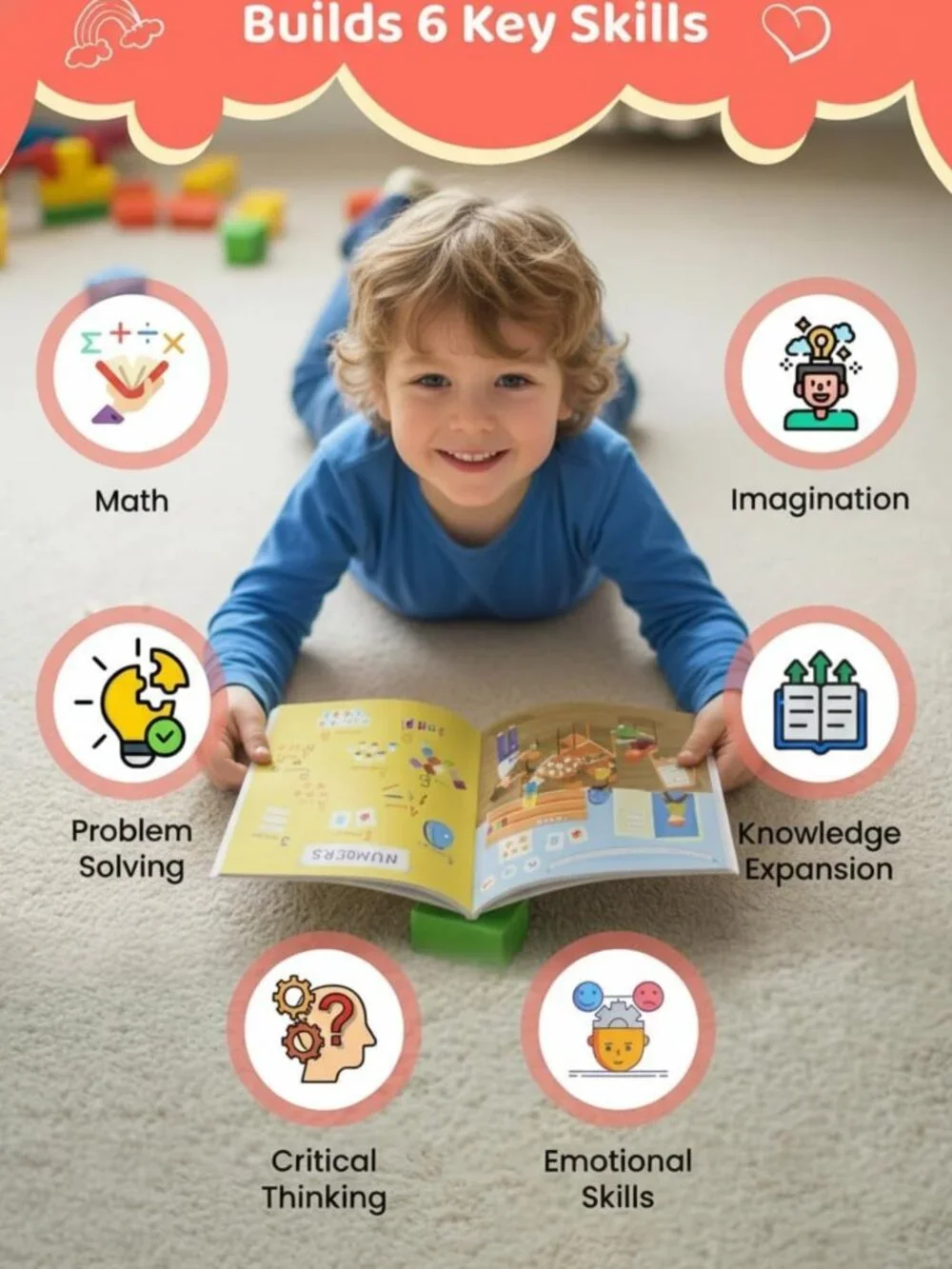 Interactive Talking Pen Set with 8 Books, 600+ Words, Phonics & Q&A Features